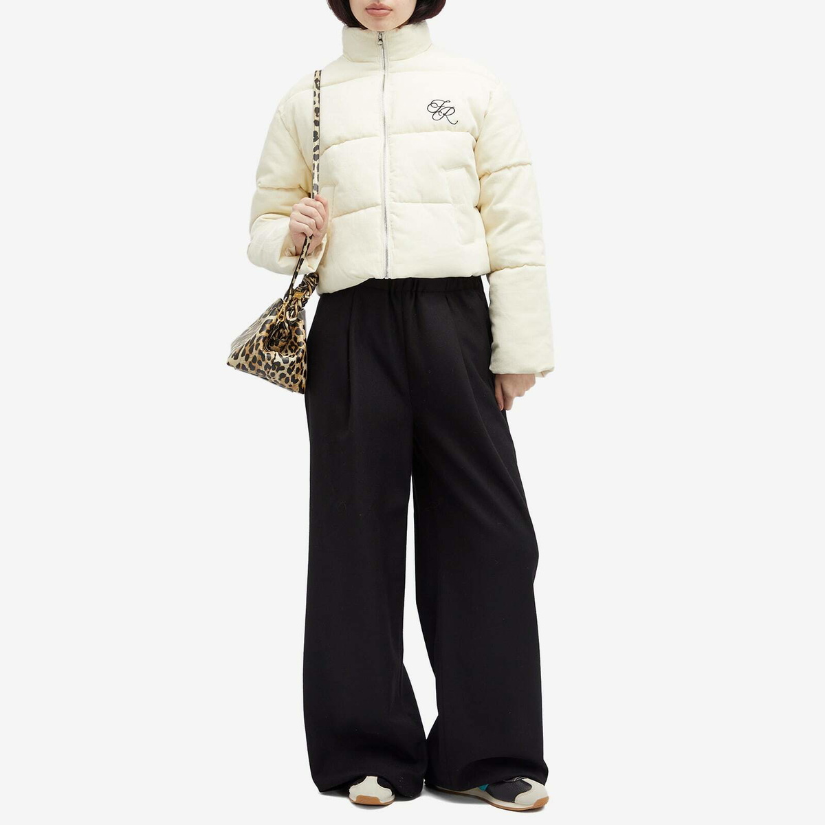 4th & Reckless Women's Arna Cord Puffer Jacket in Cream