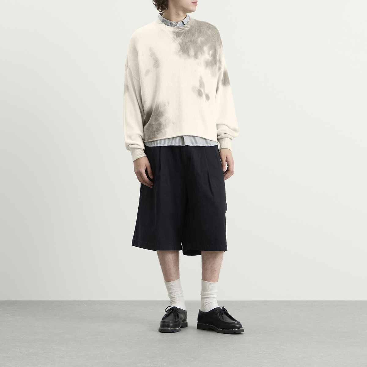 Picante Men's Hemp Tie Dye Jumper in Grey