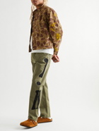 KAPITAL - Okagilly Straight-Leg Appliquéd Cotton Trousers - Green