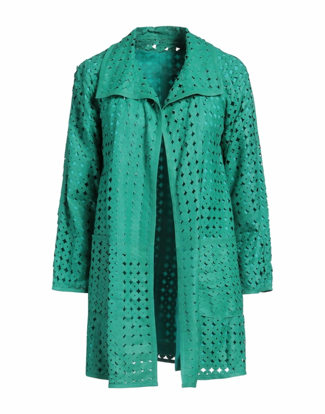 Photo: Pearls Womens Overcoat & Trench Coat Emerald in Green