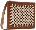 Jil Sander Brown Net Crossbody Messenger Bag