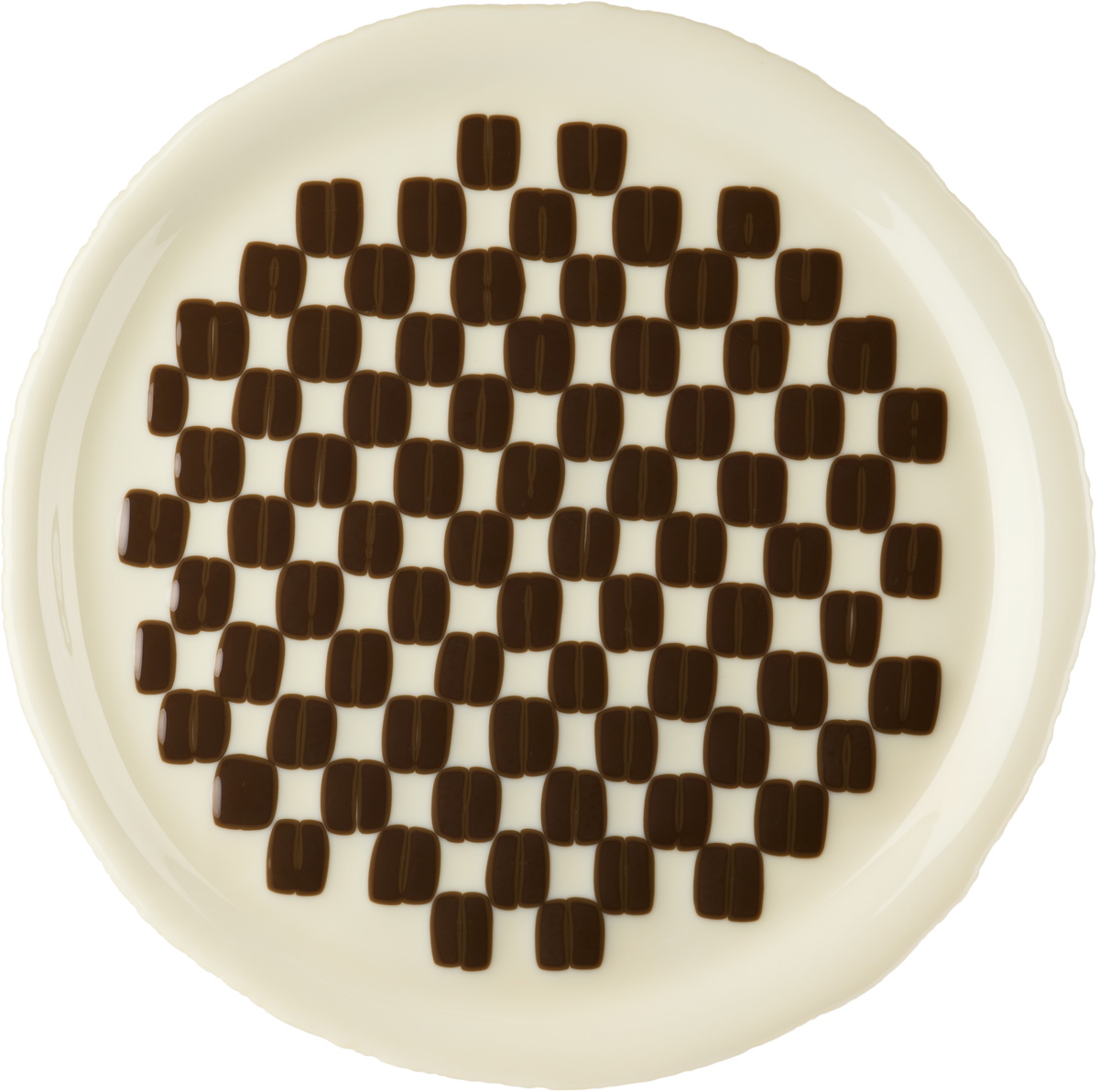 Los Objetos Decorativos Beige & Brown Rounded Tray