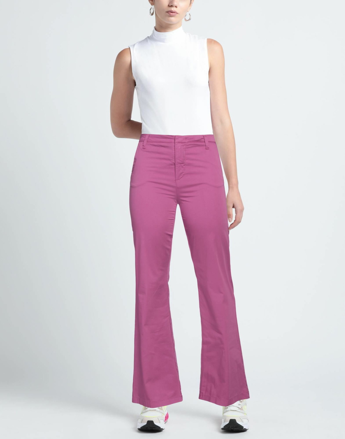 Manila Grace Womens Pants Mauve