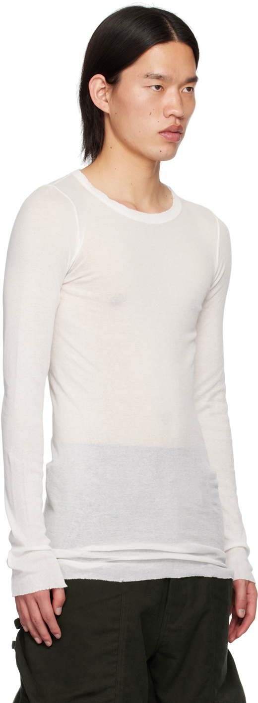 Rick Owens Off-White Porterville Rib Long Sleeve T-Shirt