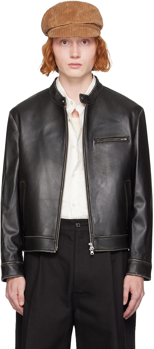 Dunst Brown Racing Leather Jacket