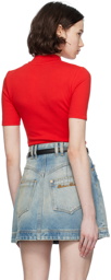 Balmain Red Button T-Shirt