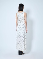 GANNI Printed Gathered Maxi Dress