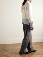 Thom Browne - Hector Striped Intarsia-Knit Cotton Sweater - Neutrals