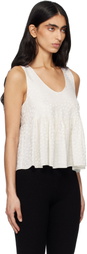 Chloé White Silk Tank Top
