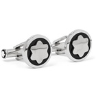 Montblanc - Stainless Steel and Onyx Cufflinks - Silver