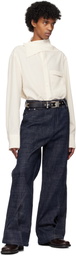 NULLUS Blue Intertwined Structure Selvedge Jeans