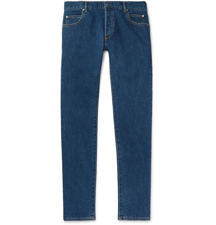 Photo: Balmain - Slim-Fit Logo-Embossed Denim Jeans - Blue