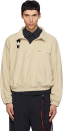 Song for the Mute Beige Zip Funnel Sweatshirt