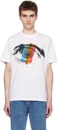 PS by Paul Smith White Artist Stripe Eye T-Shirt