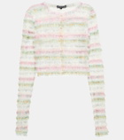 Susan Fang Stiped shirred tulle cardigan