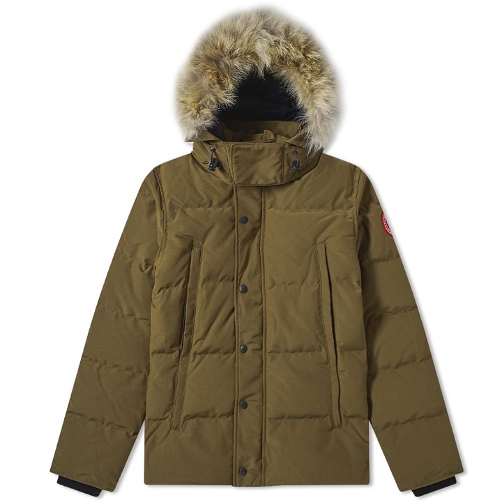 Photo: Canada Goose Men's Wyndham Parka Jacket in Military Green