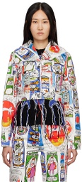 Charles Jeffrey Loverboy Multicolor Art Denim Jacket