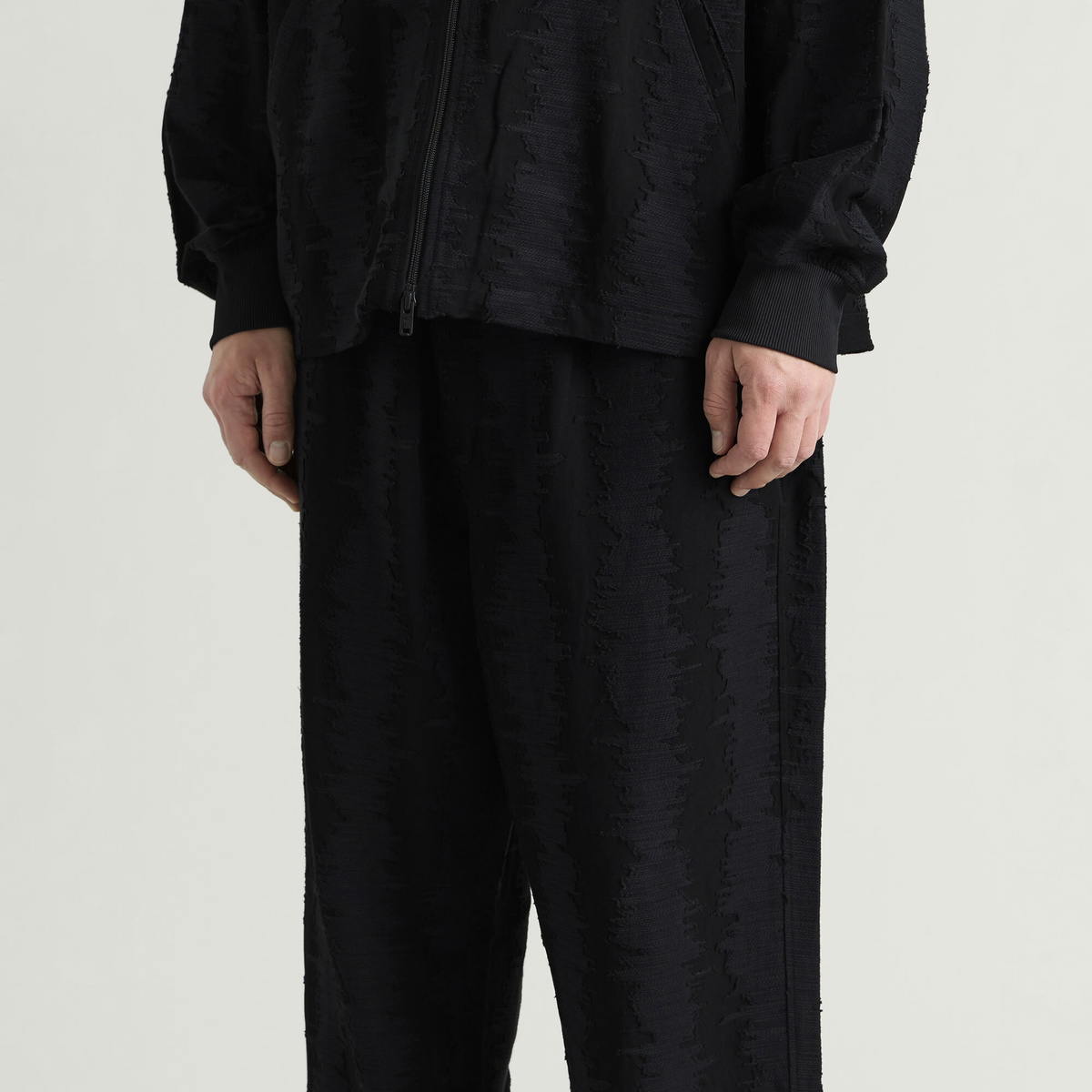 Y-3 Men's Deco Stitch Tapered Pants in Black