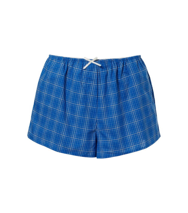 Photo: Faithfull Leya plaid cotton shorts