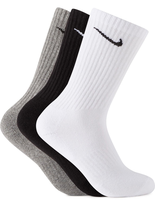 Photo: Nike Training - Three-Pack Everyday Cushioned Dri-FIT Cotton-Blend Socks - Multi
