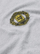 Balenciaga - Oversized Logo-Embroidered Cotton-Jersey T-Shirt - Gray