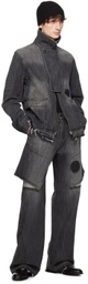 JiyongKim Gray Layered Jeans