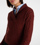 Victoria Beckham Cable-knit wool cardigan