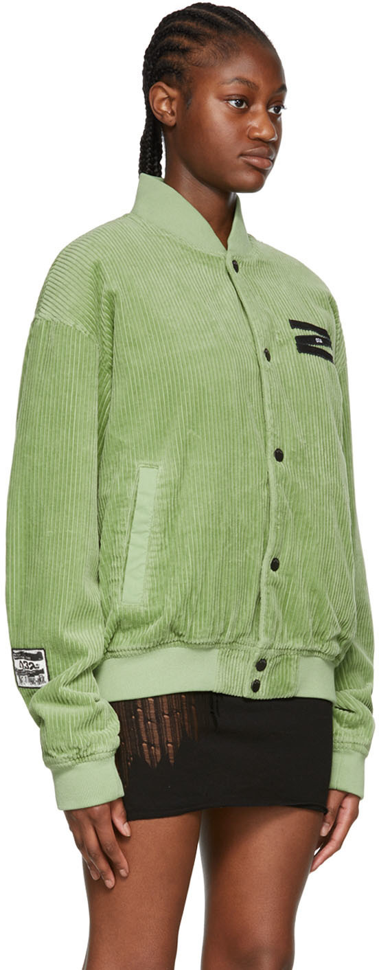 Green corduroy hotsell bomber jacket