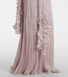 Marmar Halim Dayana ruched scarf-detail gown