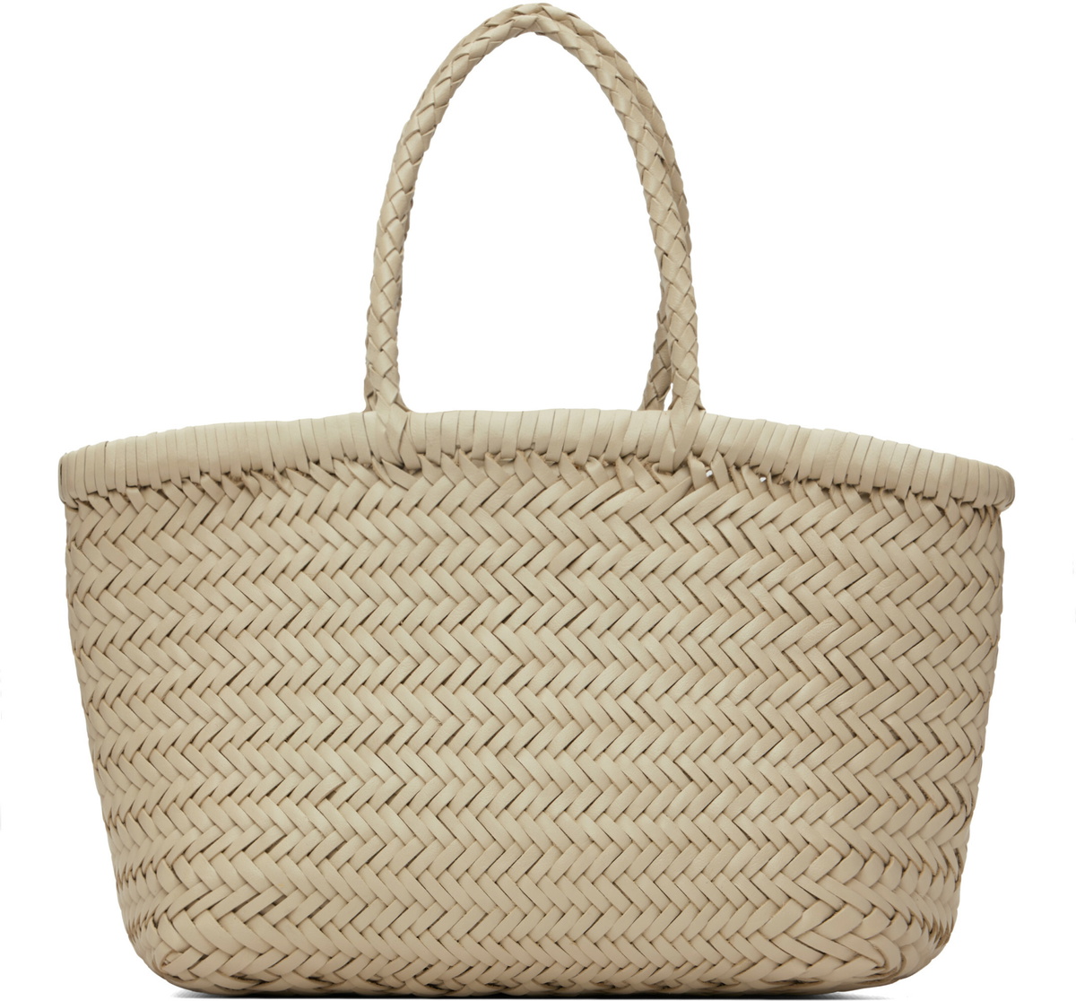Dragon Diffusion Gray Mini Flat Gora Basket Bag