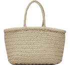 Dragon Diffusion Gray Mini Flat Gora Basket Bag