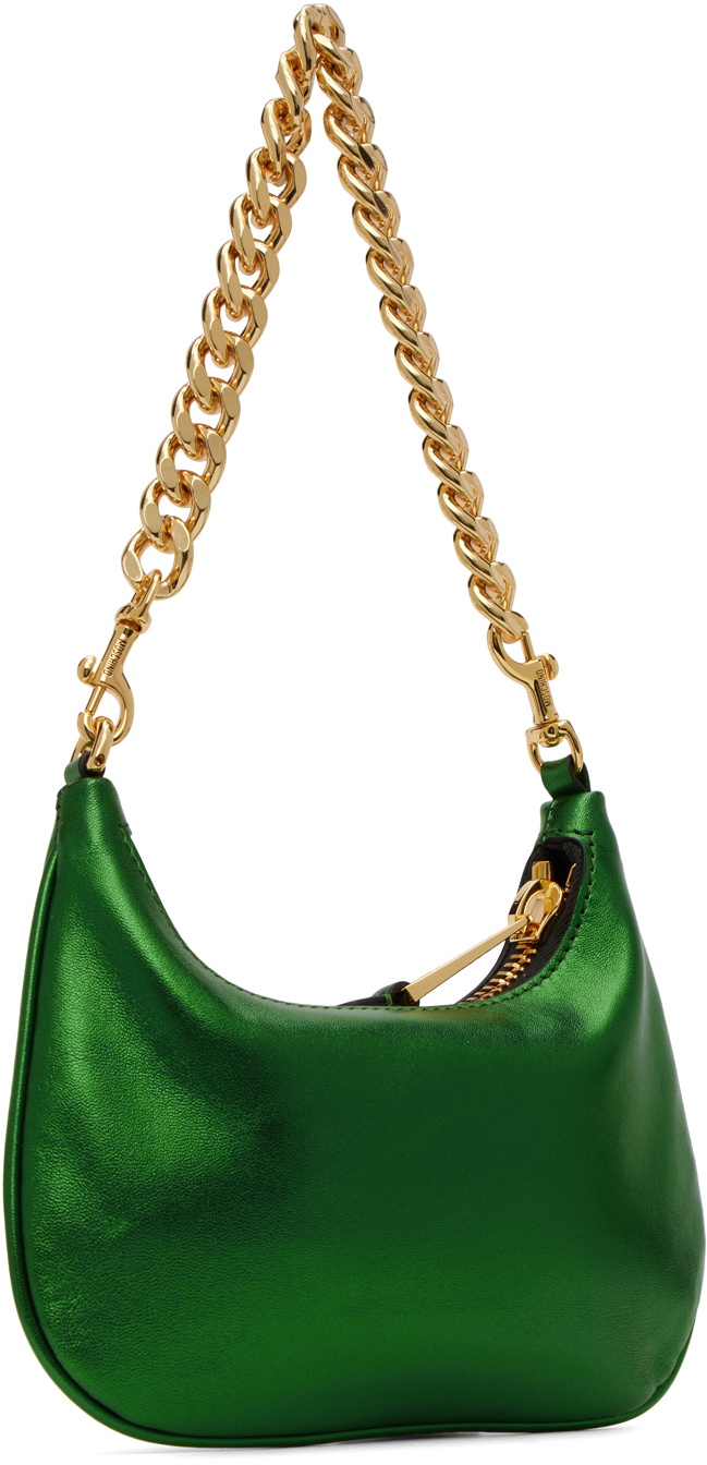 ショルダーバッグ・ポシェット MOSCHINO COUTURE Woman Shoulder bag Green C4165PP1MOJ0 857 Moschino Green Crystal-Cut Shoulder Bag Moschino