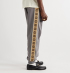 Gucci - Tapered Logo-Jacquard Webbing-Trimmed Loopback Cotton-Jersey Sweatpants - Gray