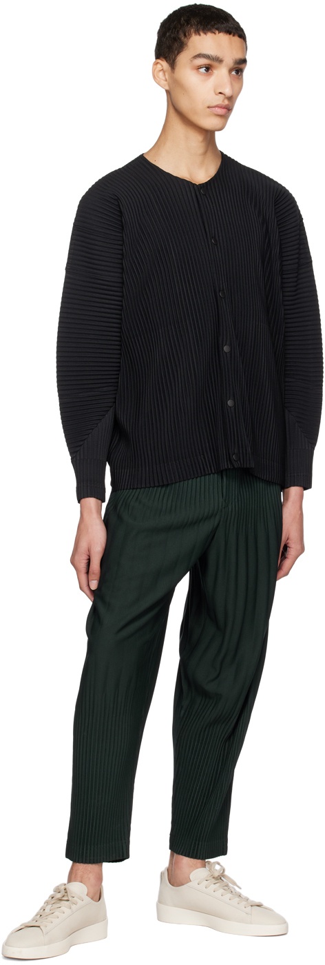 HOMME PLISSÉ ISSEY MIYAKE Green MC October Trousers Homme Plisse Issey ...