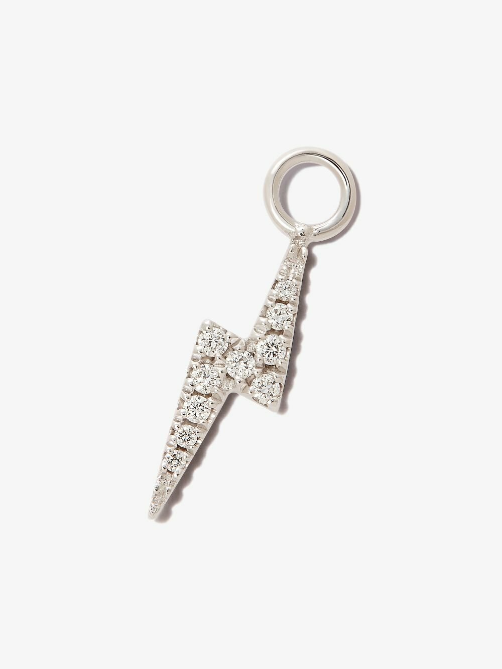 MARIA TASH 18K White Gold Lightning Bolt Diamond Charm