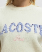 Lacoste KNIT LOGO SWEATER Beige Womens Pullover