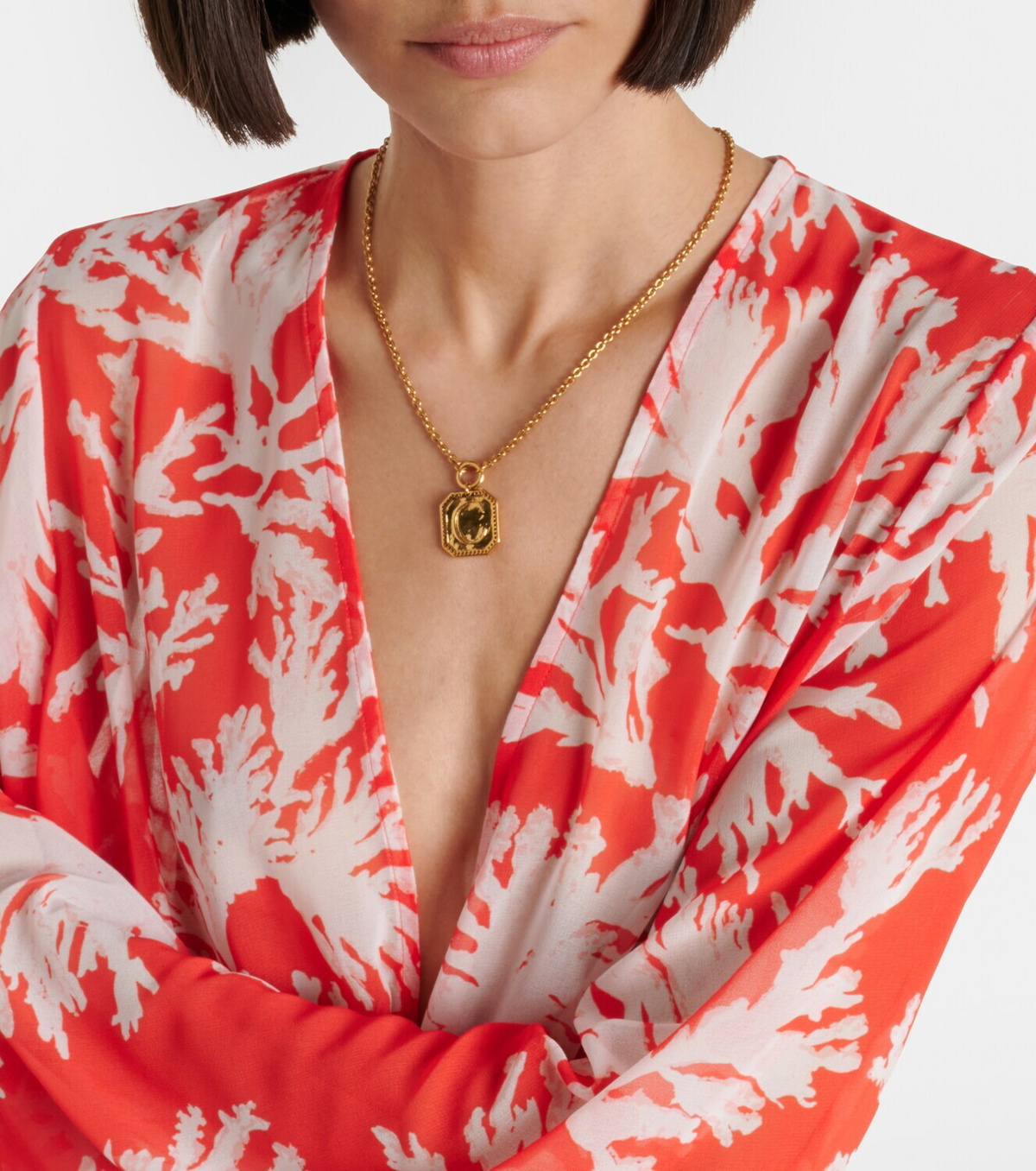 Alexandra Miro Chloe floral georgette kaftan