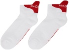Alexander McQueen White & Red Signature Socks