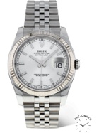 ROLEX - Pre-Owned 2018 Datejust Automatic 36mm Oystersteel and 18-Karat White Gold Watch, Ref. No. 116234