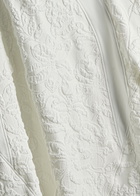 High Radiate Floral-embossed Stretch-jersey top White