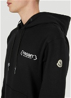 Logo Embroidery Hooded Sweatshirt in Black