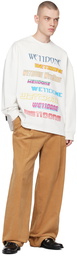 We11done White Printed Sweatshirt