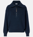Brunello Cucinelli Monili cotton half-zip sweater