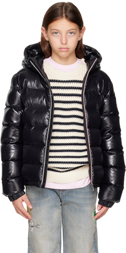 Photo: Moncler Enfant Big Kids Black New Aubert Hooded Down Jacket