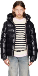 Moncler Enfant Big Kids Black New Aubert Hooded Down Jacket