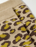 Anonymous Ism - Leopard-Print Cotton-Blend Socks