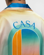 Casablanca Cuban Collar Short Sleeve Shirt Orange - Mens - Longsleeves