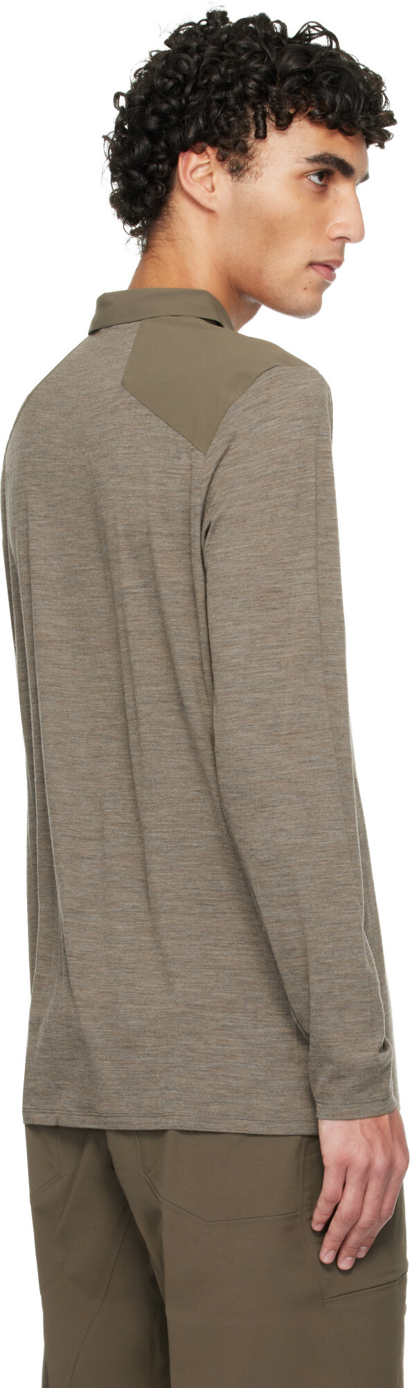 Veilance Taupe Frame LS Polo