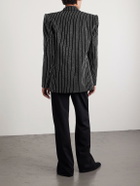 Balmain - Bead-Embellished Woven Blazer - Black