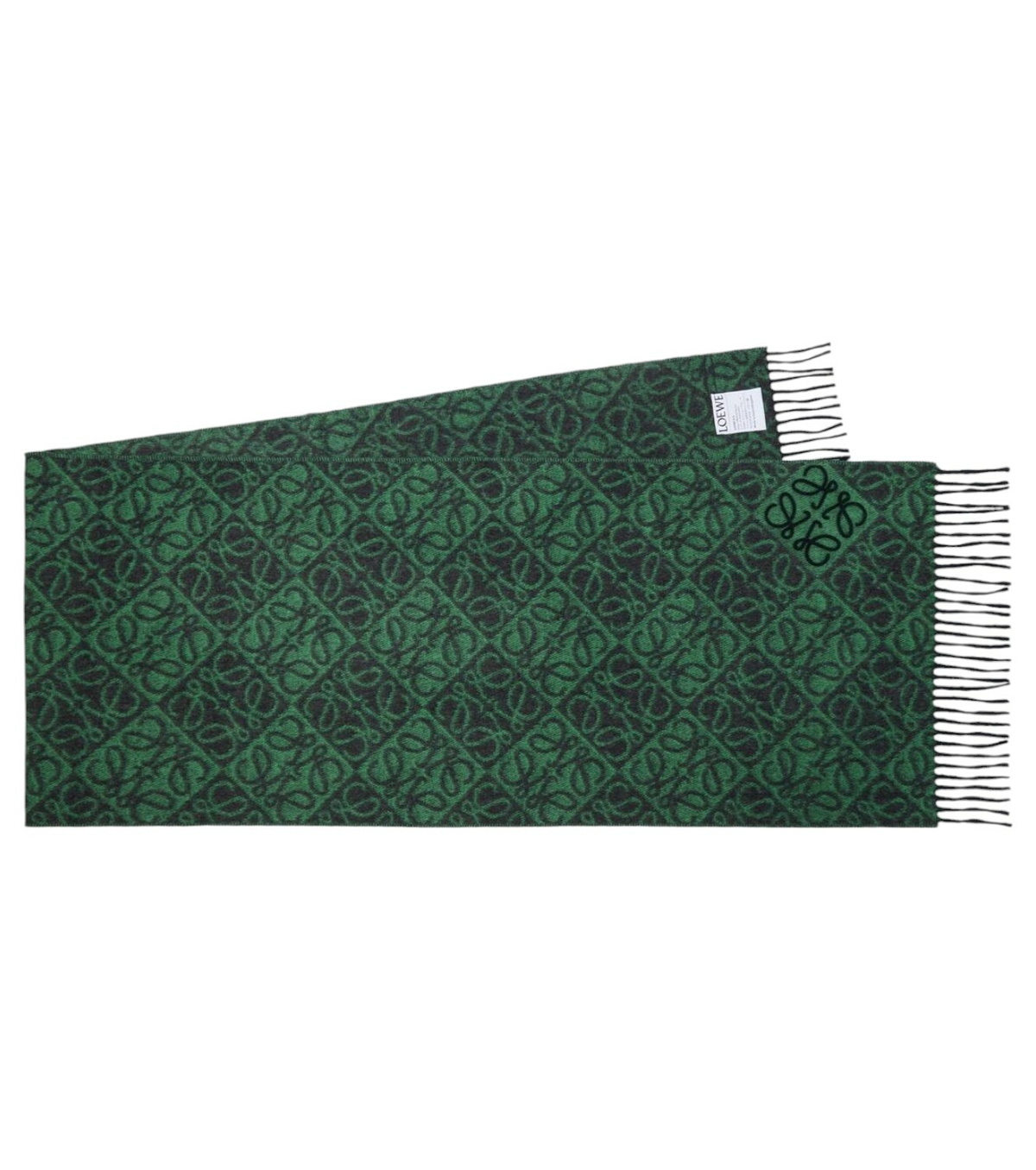 【国内発送】LOEWE マフラー Fringed printed knitted scarf Loewe - Fringed Logo-Print Knitted Scarf Loewe